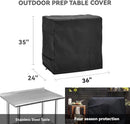 Outdoor Prep Table Cover - Heavy Duty Waterproof Cover for Keter Unity Small Portable Table, Compatible with 36 inch Outdoor Utility Cart and Storage Cabinet by GreenHaven Gardens