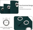 Easy-Going Blackout Curtains for Bedroom, Solid Thermal Insulated Grommet and Noise Reduction Window Drapes, Room Darkening Curtains for Living Room, 2 Panels(42x63 in, Deep Teal) by CozyNest Decor