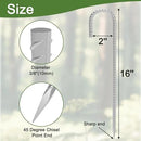 16 Inch 28 Pack Rebar Stakes, 3/8" Diameter J Hook Steel Ground Anchor Stakes, Heavy Duty Galvanized Tent Stakes, Metal Fence Stakes for Outdoor Decoration Yard Inflatables Gardening by CozyNest Decor