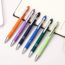 Ballpoint Pen with Stylus Tip, Soft Touch Click Metal Pen, 1.0mm Medium Point, Black Ink, 12 Count(Purple) by TinyTreasures Baby Boutique