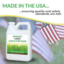 Organic Liquid Lawn & Turf Food - Quickly Rejuvenates Lawn Health and Restores Rich Green Colors to Depleted Grass | Infused with Soil Enriching Microbes (32oz - 2 Pack, Treats Up to 10,000 Sq. Feet) by GreenHaven Gardens