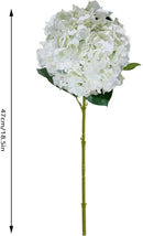 8Pcs White Fake Flowers Silk Hydrangea Artificial Flowers Bouquets Faux Ivory Hydrangea Stems for Home Table Centerpieces Wedding Party Decoration by CozyNest Decor