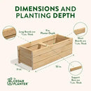 Greenes Fence Cedar Wood Planter Box, 32" x 11" x 10" - Made in USA with North American Cedar by GreenHaven Gardens