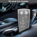 iProductsUS Personalized Tumbler for Men, Insulated Stainless Steel Travel Coffee Mug, Laser Engraved Custom Cup, Slider Lid Included, Gifts for Dad, Husband (Gray, 20oz) by TinyTreasures Baby Boutique