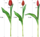 15pcs Artificial Tulips Flowers, Fake Tulips Real Touch, Faux Latex Bouquets, for Party Wedding Home Room Decoration (Red) by CozyNest Decor