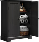 ChooChoo Bathroom Floor Cabinet, Modern Bathroom Storage Cabinet with 2 Doors and Adjustable Shelves, Freestanding Cupboard for Living Room, Black by CozyNest Decor