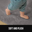 GORILLA GRIP Ultra Soft Washable Area Rug, 6x9, Stain and Slip Resistant Plush Thick Carpet for Bedroom Living Room, No Shed Floor Rugs, Pet Friendly, Dorm Essentials, Kids Nursery Home Decor, Gray by TinyTreasures Baby Boutique