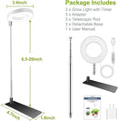 Grow Lights for Indoor Plants, 48 LEDs Full Spectrum Halo Plant Light for Indoor Plants, Height Adjustable Growing Lamp with Detachable Base, 3 9 12Hrs Timer, 10 Brightness, 3 Pack by GreenHaven Gardens