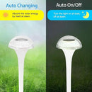 pearlstar Solar Lights Outdoor Mushroom Garden Pathway Lights LED Landscape Lighting Waterproof for Path Lawn Patio Yard Walkway Driveway, 2 Lights Effect,White&Color Changing Light(6pack) by GreenHaven Gardens