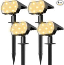 NYMPHY Solar Lights Outdoor Waterproof IP68, 56 LED 3 Lighting Modes Solar Powered Garden Yard Spot Solar Lights for Outside Landscape- 4 Pack (Warm White) by GreenHaven Gardens