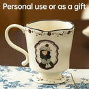 360ml -12.17oz Painted Cute Ceramic Mug - Cute Coffee Cup for Espresso,Macchiato,Latte - Gift for Women, Dishwasher Safe by CozyNest Decor