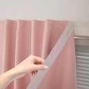 Self Adhesive Blackout Curtains- Stick on Curtains Shades Window Blinds Curtains No Rod Needed Easy to Hang Curtain, Use for Bedroom, Living Room,Roman Shades, 47" W X 59" L, Pink, 1 Panel by TinyTreasures Baby Boutique