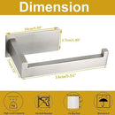 Toilet Paper Holder, Self Adhesive Tissue Holder Stainless Steel Rustproof Paper Roll Holder, No Drilling Easy to Install, Toilet Paper Rack Suitable for Office, Bathroom (2, Brushed Nickel)