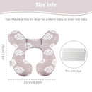 vocheer Baby Travel Pillow(Upgraded), Head and Neck Support Pillow for Pushchair, Car Seat,Stroller, Bouncer, Cotton(Grey Cloud by TinyTreasures Baby Boutique