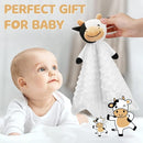 Pro Goleem Cow Security Blanket Soft Loveys for Babies for Boys and Girls Newborn Lovie Infant Blankie Cow Baby Stuff Baby Snuggle Toy Stuffed Animal Baby Gifts 16 Inch by TinyTreasures Baby Boutique