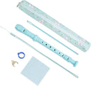 Recorder Instrument for Beginner Adults,8-Hole Soprano Descant Recorder Music Flute with Cleaning Rod & Case Bag For Home Entertainment(2-Green Unicorn2) by TinyTreasures Baby Boutique