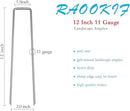 RAOOKIF 12 Inch Galvanized Garden Landscape Staples, 150Pcs Metal Stakes, 11 Gauge Heavy Duty Ground Stakes for Decoration, Fence, Lawn, Fabric Pins by CozyNest Decor