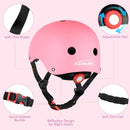 KAMUGO Kids Adjustable Helmet, with Sports Protective Gear Set Knee Elbow Wrist Pads for Toddler Age 2-8 Boys Girls, Bike Skateboard Hoverboard Scooter Rollerblading Helmet Set by TinyTreasures Baby Boutique