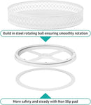 Ovicar Lazy Susan Turntable Organizer - 13 inch Rotating Spice Rack Metal Lazy Susan for Cabinet Pantry Kitchen Countertop Dining Table Cupboard Bathroom Vanity Refrigerator White by CozyNest Decor