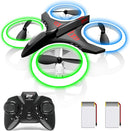 Dwi Dowellin 4.9 Inch Mini Drone for Kids Crash Proof LED Lights One Key Take Off Landing Flips RC Remote Control Small Drones Toys for Beginners Boys and Girls Adults Nano Quadcopter,Black by TinyTreasures Baby Boutique