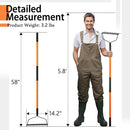 Garden Rake - 14 Tine Heavy Duty Rake with 58 Inch Fiberglass Handle by GreenHaven Gardens