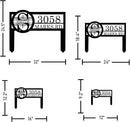 Personalized Metal Yard Address Sign with Last Name and Monogram, House Number Sign for Lawn and Patio by CozyNest Decor