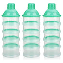 Accmor Formula Dispenser On The Go, 5 Compartments Stackable Formula Container for Travel, Baby Milk Powder Kids Snack Container, BPA Free by TinyTreasures Baby Boutique