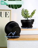 vensovo 4.5 Inch Black Terracotta Shallow Succulent Pots - 6 Pack Terra Cotta Clay Pot with Saucer, Cacuts Indoor and Outdoor Planters with Drainage Hole by GreenHaven Gardens