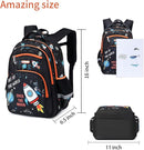 Cusangel Backpack for Boys Girls School Bookbags,Kindergarten Elementary Middle School Lightweight Waterproof Multifunctional Large Capacity for Backpack (16 inch Space Fun Prints) by TinyTreasures Baby Boutique