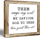 Rustic Wood Sign – ‘Sings My Soul’ Inspirational Wooden Plaque – Small Table or Shelf Decor, Spiritual Desk Sign, Wall Art for Home, Bedroom, Farmhouse Living Room, Motivational Quote, Home Decoration by CozyNest Decor
