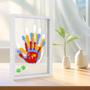 Family Handprint Kit - DIY Baby Handprint and Footprint Keepsake Frame for Newborns & Toddlers, 6 Colors by TinyTreasures Baby Boutique