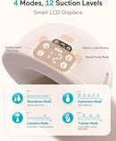 Paruu Hands Free Breast Pump P16, Wearable Breast Pump Electirc Portable with 4 Modes & 12 Levels, Max 309mmHg Strong Suction 19/21/24mm Flange Inserts Wearable Breastfeeding Pump, 2 Pack（Nude by TinyTreasures Baby Boutique