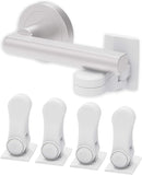 Inaya Child Proof Door Lever Lock (4-Pack) - Door Handle Lock - 3M Adhesive - Minimalist Design - No Drilling Child Safety Door Handle Locks by TinyTreasures Baby Boutique
