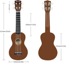 POMAIKAI Soprano Wood Ukulele Starter Ukelele Hawaii Guitar 21 Inch for Beginners and Students(Brown) by TinyTreasures Baby Boutique