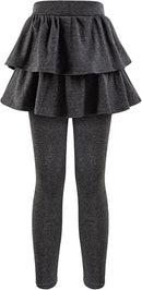 Girls School Uniform Pants Leggings with Skirts Stretch Warm Jegging 4-12 Years by TinyTreasures Baby Boutique