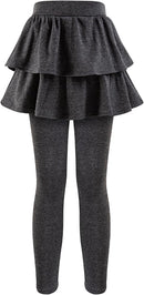 Girls School Uniform Pants Leggings with Skirts Stretch Warm Jegging 4-12 Years by TinyTreasures Baby Boutique