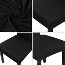 JQinHome Dining Room Chair Covers Set of 8, High Stretch Chair Slipcover Removable Washable Chair Seat Protector Cover for Home Party Hotel Wedding Ceremony (Black) by CozyNest Decor