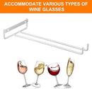 uxcell 5Pcs Wine Glass Rack, 10.43 Inch Iron Wine Glasses Rack Under Cabinet Stemware Rack - Wall Mountable Wine Glass Holder Storage Hanger for Bars Coffee Restaurants Kitchens, Silver by CozyNest Decor