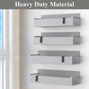 4 Pack Magnetic Spice Rack Organizer for Refrigerator and Oven, Light Gray Fridge Organizers and Storage for Kitchen by CozyNest Decor
