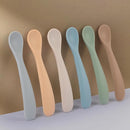 Baby Spoons, 6 Pack First Stage Silicone Feeding Spoons, Soft Tip Feeding Baby Utensils, Baby Led Weaning Supplies Training Spoons, Dishwasher and Boil Safe by TinyTreasures Baby Boutique