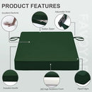 Favoyard Patio Chair Cushions 19 x 19 x 3 Inch Waterproof Outdoor Seat Cushions for Patio Furniture 3-Year Color Fastness Garden Sofa Couch Chair Pads with Handle & Adjustable Straps Set of 2, Green by GreenHaven Gardens