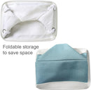 TheWarmHome Fabric Storage Bin with Handles,Storage Basket for Home Storage and Organization, Shelf Basket with Cover for Living Room Bedroom Closet（White & Green Large,15.7L*11.8W*8.3H by TinyTreasures Baby Boutique