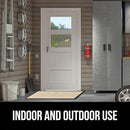 GORILLA GRIP 100% Waterproof All-Season WeatherMax Doormat, 47x35, US Designed Natural Rubber, Stain and Fade Resistant, Low Profile Indoor Outdoor Door Mats, Easy Clean Patio Mat, Modern Latte by CozyNest Decor