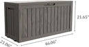 80 Gallon Outdoor Storage Box with Wheels, Waterproof Lockable Resin Deck Box Patio Storage Bin for Pool Accessories Cushion Furniture, Garden Tools, UV-Resistant Outside Delivery Grey by GreenHaven Gardens