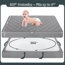 Yoofoss Waterproof Crib Mattress Protector 2 Pack, Quilted Crib Mattress Pad Cover Ultra Soft and Breathable, Machine Washable Toddler Mattress Protector for Standard Baby Crib Size 52''x28'' by TinyTreasures Baby Boutique