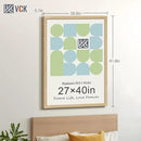 VCK 27x40 Oak Poster Frame 3 Pack, Natural Solid Wood Picture Frames, Wall Gallery Frame by CozyNest Decor