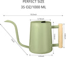 Watering Can Indoor Plants, 35oz Small Watering Can Indoor Stainless Steel Metal Watering Can Modern Decorative Watering Pot with Long Spout for Indoor House Plant Bonsai Garden Flowers (Sage Green) by GreenHaven Gardens