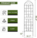 4 Pack Metal Garden Trellis 86.2x19.7inch for Climbing Plants,Rustproof Sturdy Black Steel Trellis Plants Support Outdoor for Outdoor Roses Vine Cucumbers Vegetables Flower Support by GreenHaven Gardens