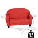 Children's Factory As We Grow Toddler Sofa, Flexible Seating for Daycare or Preschool, Kids Reading Couch, Playroom Furniture, Red by CozyNest Decor