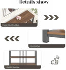 FOLUBAN Console Table for Entryway, Narrow Sofa Table with 3 Tier Storage Shelf for Living Room Hallway Behind Couch, Rustic Walnut by CozyNest Decor